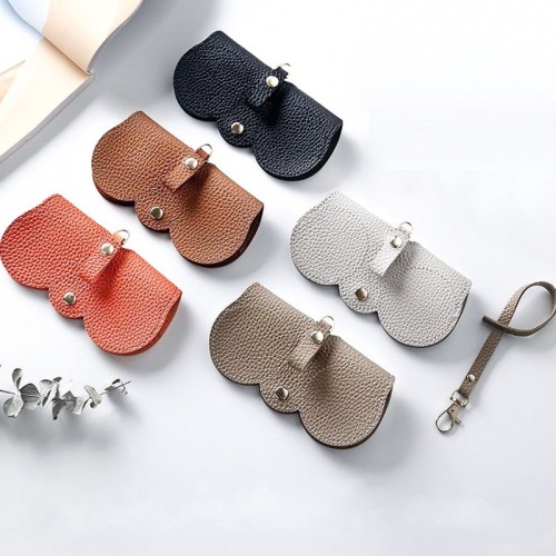 Soft Leather Sunglasses Bag